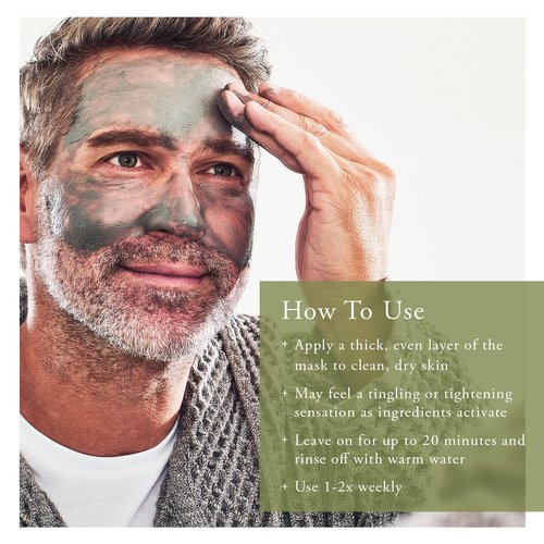 Caldera + Lab The Deep | Men's Organic Hydrating Clay Face Mask – Vegan, Natural & Antioxidant Skincare for All Skin Types