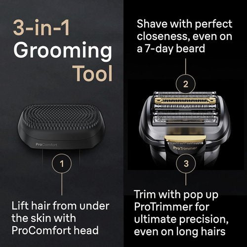 Braun Series 9 PRO+ Electric Razor - 5 Pro Shaving Elements for Ultimate Closeness & Comfort | 6-in-1 SmartCare Center