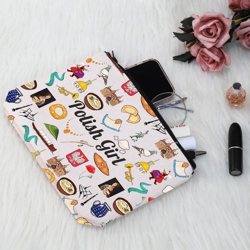 G2TUP Funny Lover Makeup Bag - Polish Landmarks Cosmetic Bag - Vacation Gift Souvenir