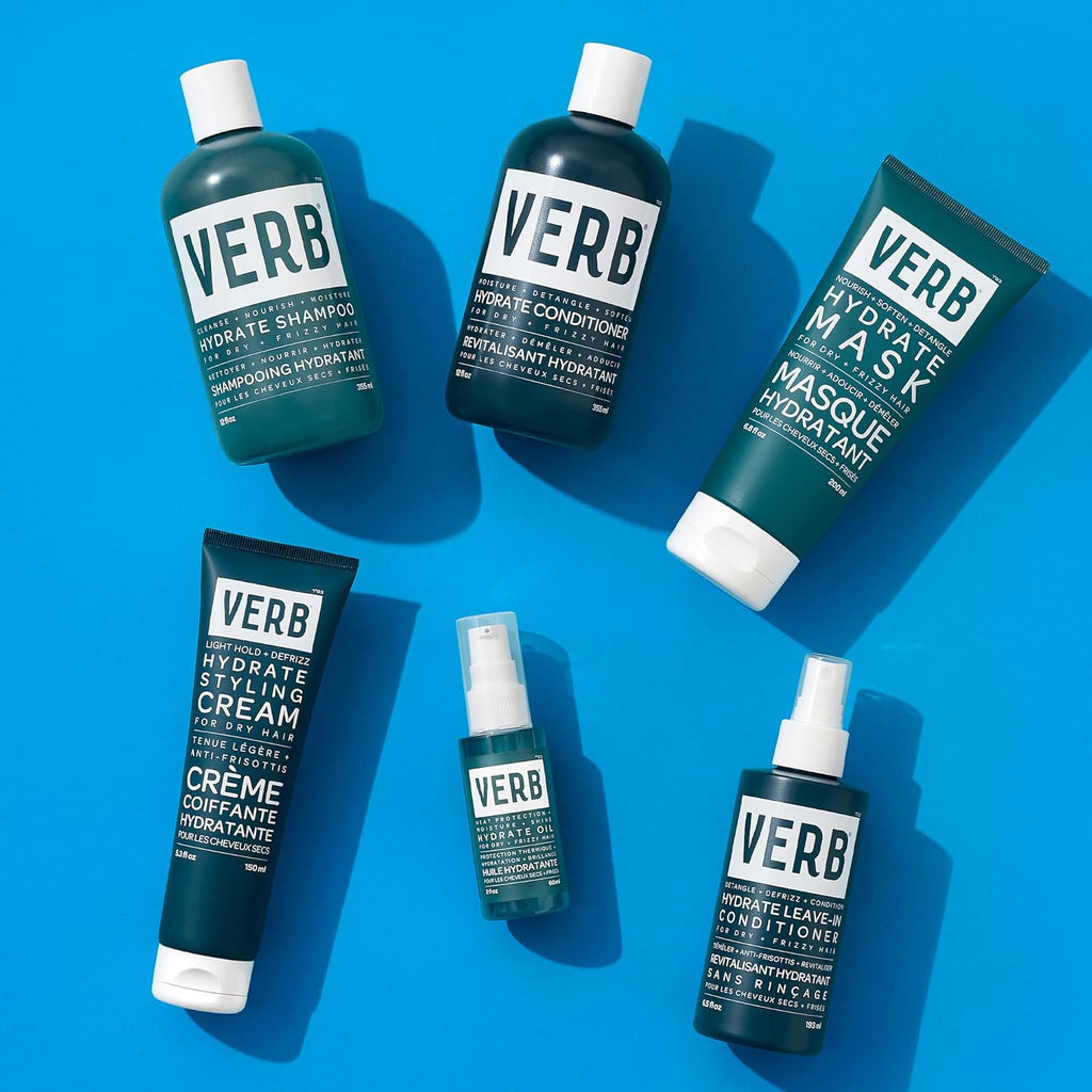 VERB Hydrate Oil - Moisturizing Shine Booster - Smooths Frizz & Protects Heat - Amber + Warm Jasmine Scent