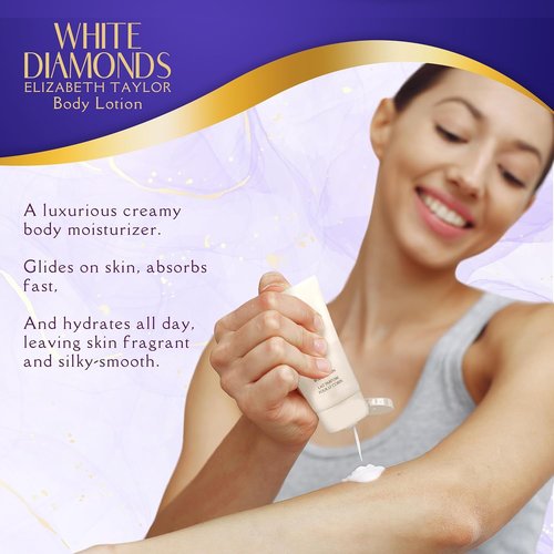 Elizabeth Taylor White Diamonds Gift Set - Luxurious Perfume, Body Lotion & Wash | Perfect for Her