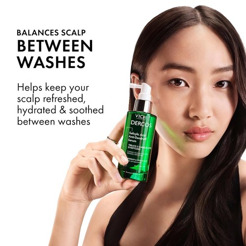 Dercos Salicylic Acid Anti-Dandruff Treatment - Hydrating Scalp Serum for Flake & Itch Relief | 3 Fl. Oz.