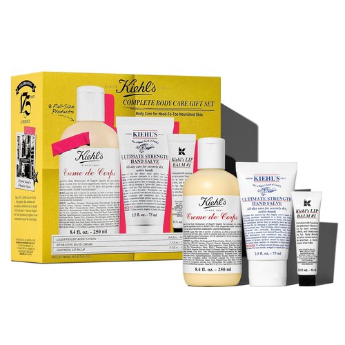 Kiehl's Body Care Routine Gift Set - Moisturizing Hand Lotion, Body Cream & Lip Balm | $75 Value for Dry Skin
