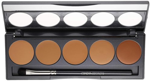 Cinema Secrets Ultimate Foundation Palette - 5-in-1 Buildable Coverage, Long-Wear Matte Finish, Paraben-Free