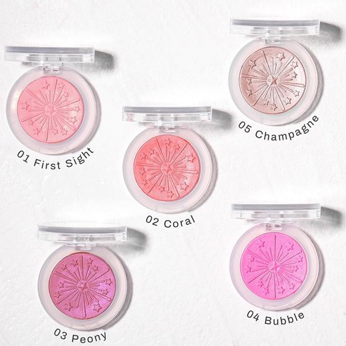 UCANBE Baked Blush Palette - Seamless Silky Blendable Powder for Natural Glow, 02 Coral