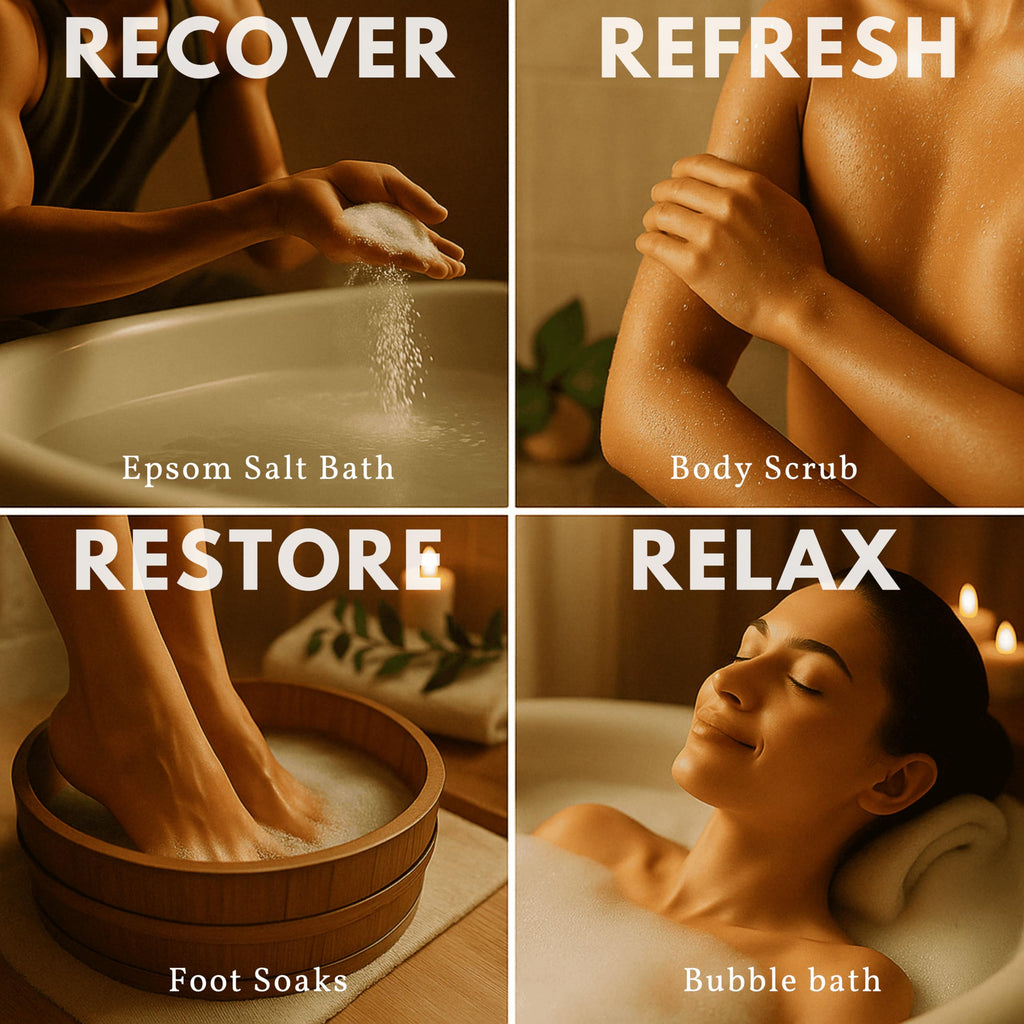 ZZZELLNESS Epsom Salt Plus Bubbles – Coconut & Teatree Scented Foaming Bath Soak – Magnesium Sulfate for Muscle Recovery, Stress Relief & Relaxation – Great for Aromatherapy – 12 oz