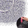 8000Pcs Hotfix Rhinestones for Clothing, Clear SS10 Iron On Flatback Glass Gems, Bedazzler Crystals Rhinestones for Crafting Clothes Hats Shoes Fabric Bedazzling Decor Nail Art