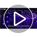 Giant Halloween Light Up Spider - Purple Glowing Hairy 6.6 FT Decoration with LED Eyes