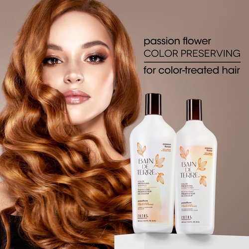 Bain de Terre Passion Flower Conditioner - Luxurious Hydration for Vibrant Color | Paraben-Free, Vegan