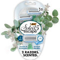 BIC Soleil 5 Escape Scented Women's Disposable Razors, 5 Blades, Comfortable Shave, Jasmine & Eucalyptus Scented Handle Shaving Razors for Women, 2 Count