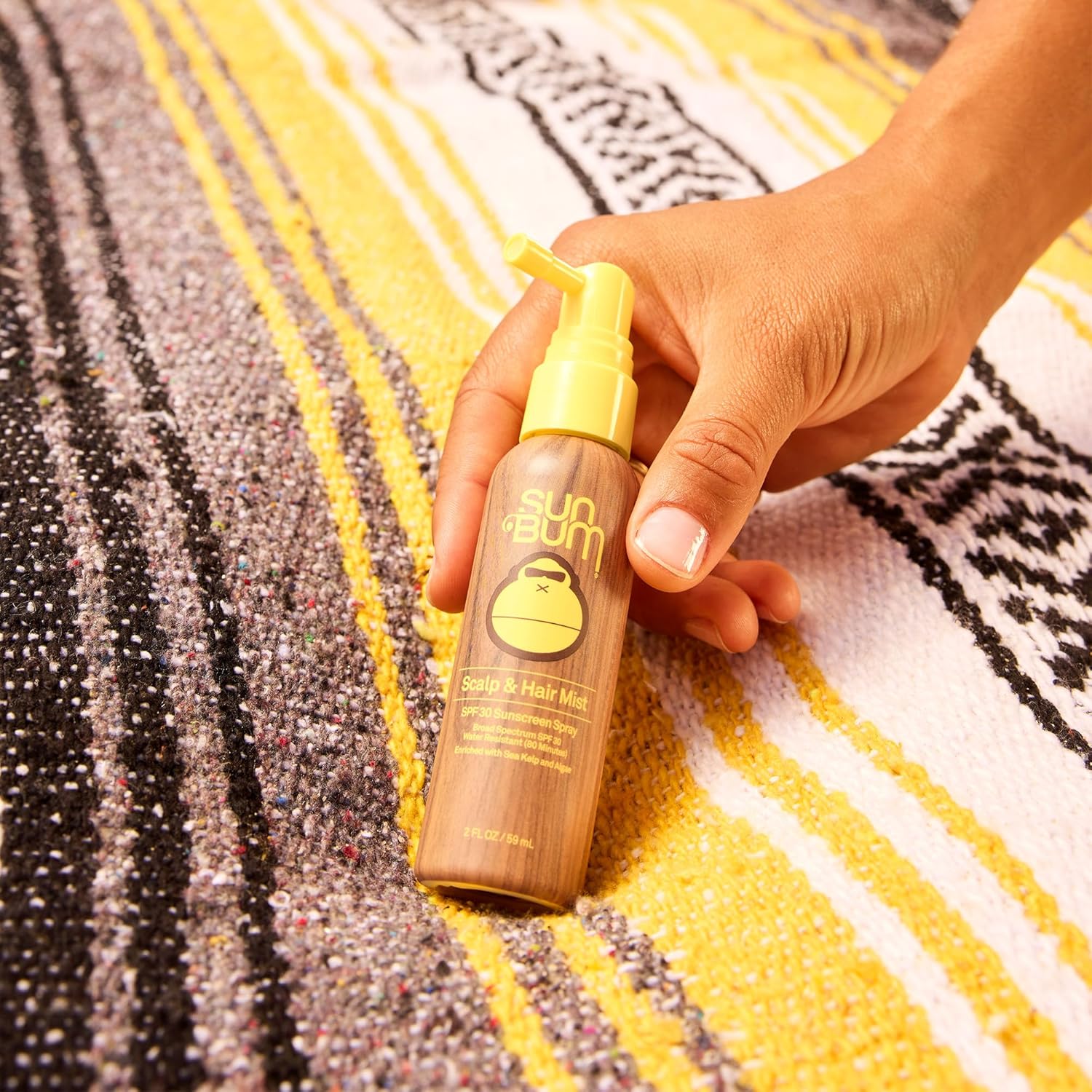 Sun Bum SPF 30 Sunscreen Scalp & Hair Mist - Vegan Broad Spectrum UVA/UVB Spray with Vitamin E - 2 oz