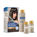KATIVA Brazilian Keratin Hair Straightening Treatment - 12 Weeks of Smooth, Frizz-Free Brunette Hair | Hyaluronic Acid & Argan Oil, Formaldehyde Free