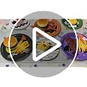 Halloween Party Plates Set - 48 Disposable Paper Plates with Cat, Pumpkin, Bat & Skull Designs