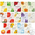 KONEUK 14 Pack Hydrating Sheet Face Masks - Ideal for Dry Skin | Perfect Facial Mask Gift Set