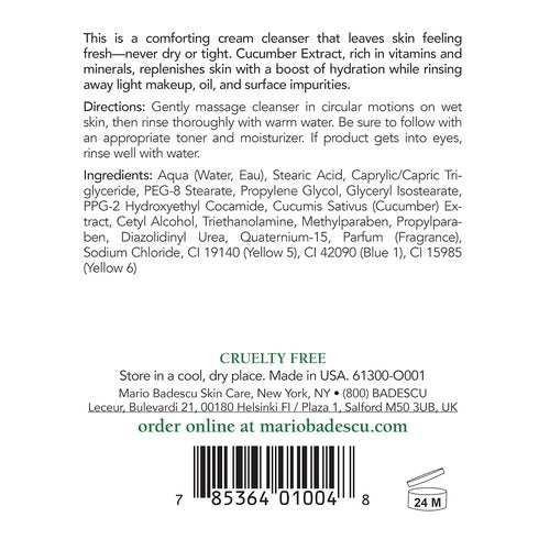 Mario Badescu Cucumber Cream Soap - Gentle Facial Cleanser with Vitamins - Removes Makeup & Impurities for Combination/Dry Skin