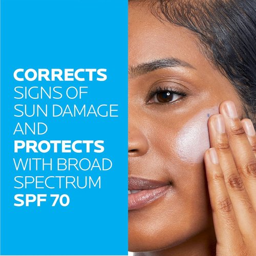La Roche-Posay Anthelios Sunscreen Moisturizer SPF 70 - Anti-Aging Face Cream with Niacinamide for Even Skin Tone & Fine Lines