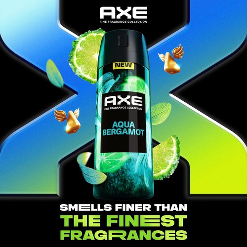 AXE Fine Fragrance Collection Body Spray for Men - Aqua Bergamot | 72H Odor Protection, 4 oz (3 Count)