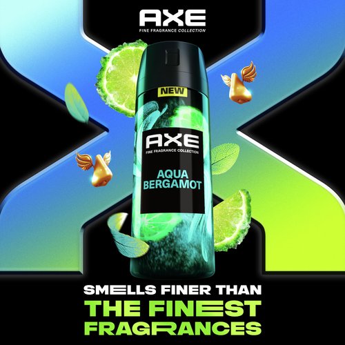 AXE Fine Fragrance Collection Premium Deodorant Body Spray for Men Aqua Bergamot 3 Count with 72H Odor Protection and Freshness Infused with Aqua, Bergamot, and Sage Essential Oils 4 oz