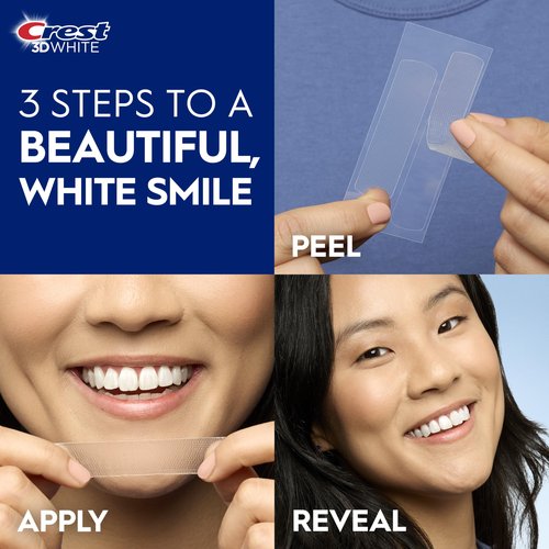 Crest 3D Whitestrips Whitening Starter Kit – Teeth Whitening Kit, 10 Treatments, Each with 1 Upper/1Lower, 20 Strips – Crest 3DWhite Teeth Whitening Strips