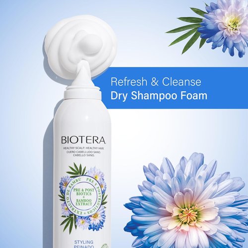 Biotera Refresh & Cleanse Dry Shampoo Foam - Oily Scalp Relief | Vegan, Paraben-Free | 9 Fl Oz