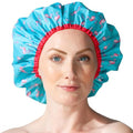 Fashionista | Oversized Waterproof Shower Cap - Reusable PEVA Lined Hair Hat for All Lengths