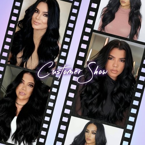 Kurope 13x4 Synthetic Lace Front Wig Black Long Wavy Wigs 26inch Pre-Plucked Hairline and Baby Hair Synthetic Wigs for Black Women