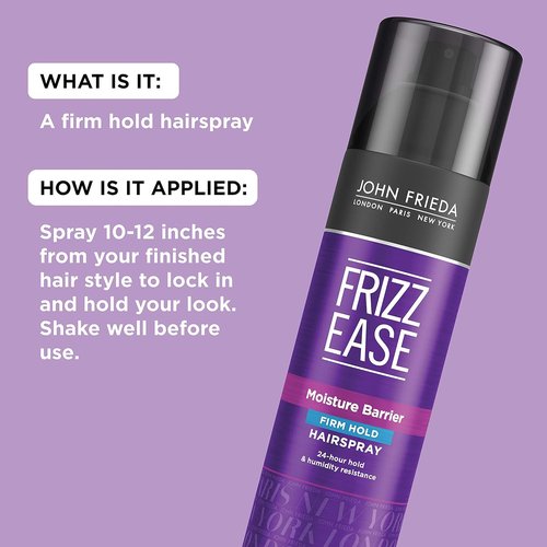 John Frieda Frizz-Ease Hair Spray - Moisture Barrier for Smooth, Frizz-Free Hair | 2 Oz