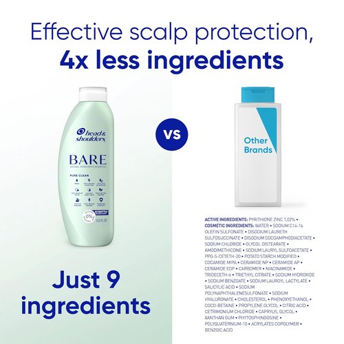 Head & Shoulders Anti-Dandruff Shampoo - BARE Soothing Hydration for Dry Scalp Relief | 13.5 fl oz