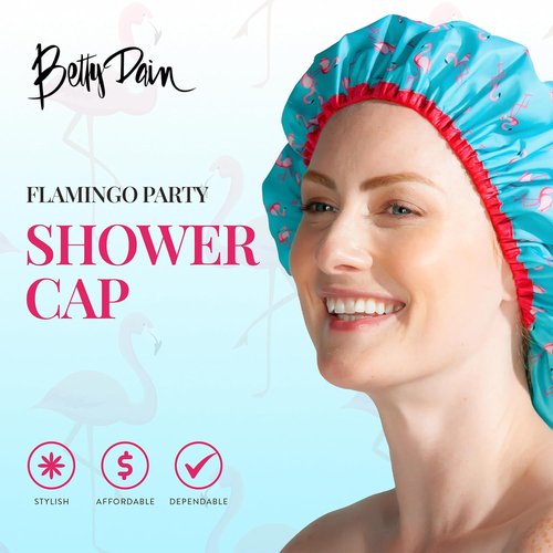 Fashionista | Oversized Waterproof Shower Cap - Reusable PEVA Lined Hair Hat for All Lengths