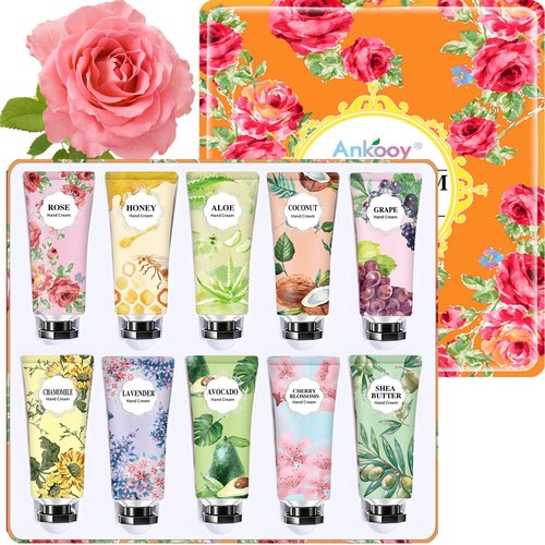 10 Pack Hand Cream Gifts Set,Easter Basket Stuffers,Mothers Day Gifts,Teacher Appreciation Gifts,Birthday Gift for Women,Natural Plant Fragrance Scented Hand Lotion Travel Size Mini Lotion Shea Butter