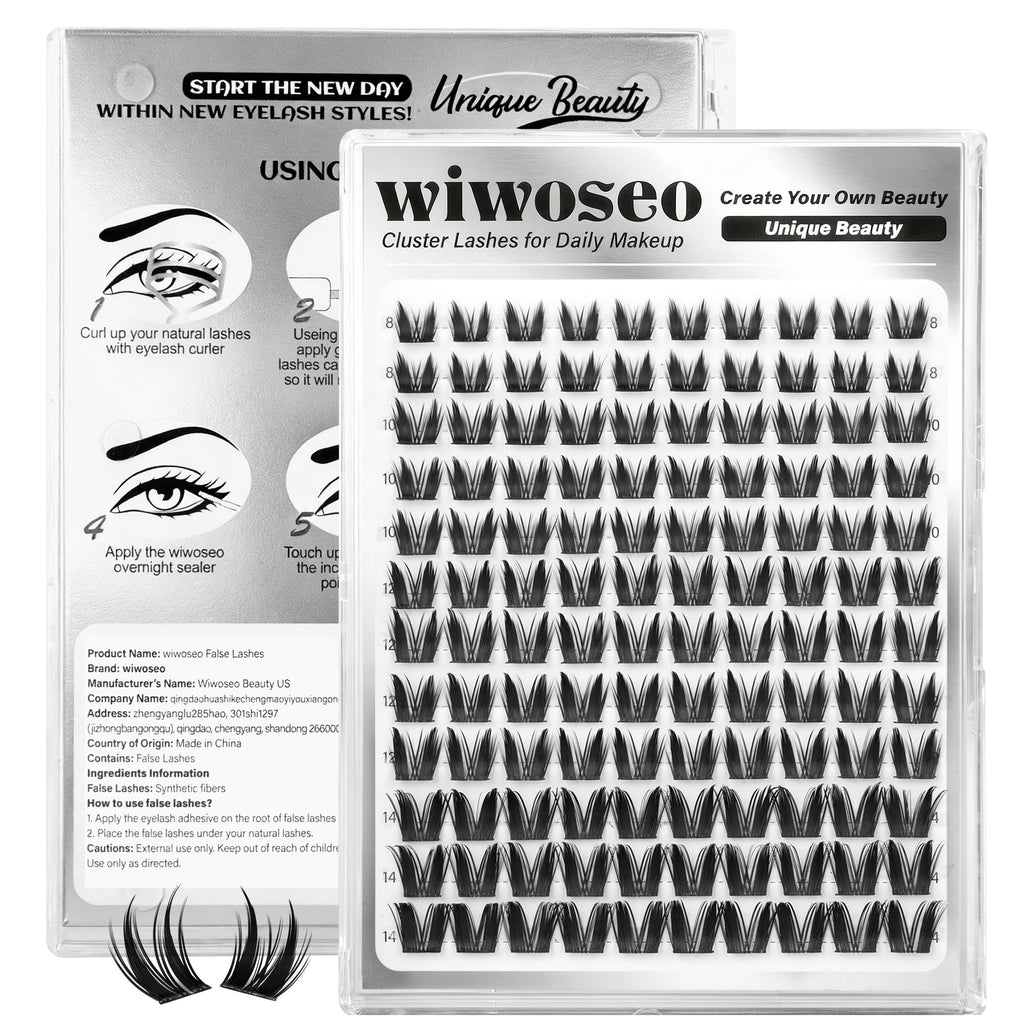 wiwoseo Bunny Lash Clusters Manga Lash Clusters Fairy Lashes Clusters with Spikes Wet Look Eyelash Clusters Flaunt Eyelash Extensions Manga Eyelash Clusters Spiky Lashes Clusters for Beginners