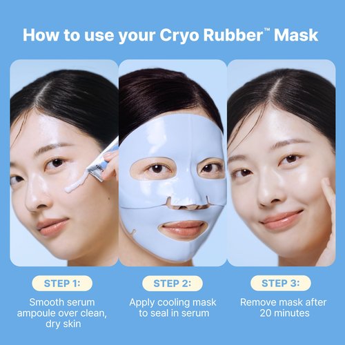 Dr.Jart+ Cryo Rubber Moisturizing and Cooling Korean Face Mask with Hyaluronic Acid and Peptides| Korean Skin Care