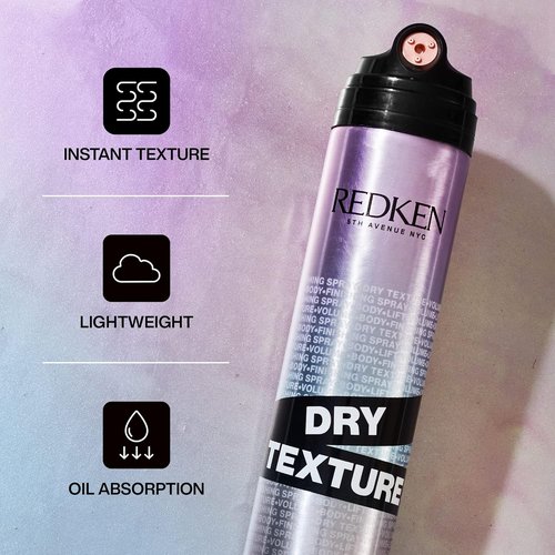 Redken Dry Texture Hairspray - Lightweight Volumizing Spray for All Hair Types | Medium Hold, Beachy Texture