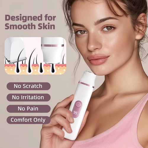 NPYXBR 5-in-1 Bikini Trimmer for Women: IPX7 Waterproof Electric Razor Shaver for Face, Pubic Area, Leg, Arm, Underarm, Nose, Rechargeable Body Hair Removal, LED Display, Ceramic Blade, Gifts for Her