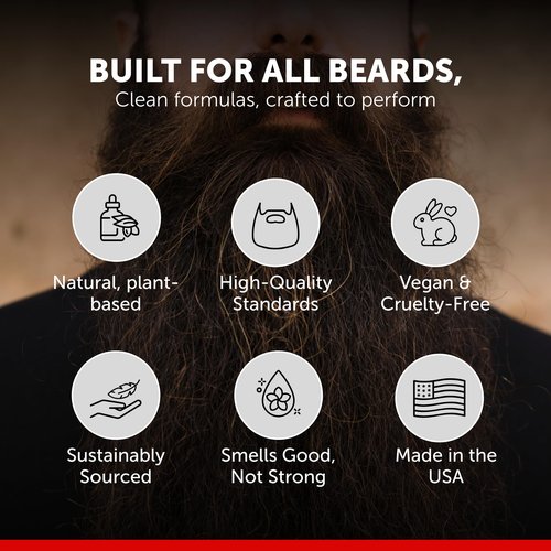 Detroit Grooming Co. Beard Wash - Men's Deeply Cleansing Shampoo for Beards and Mustaches - Aloe Vera and Essential Oils for Refreshing - Cedarwood & Amber Scent - Black Edition - 8oz