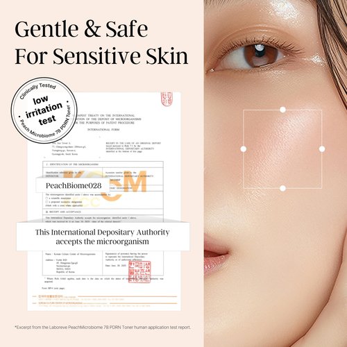 Laboreve PeachMicrobiome 78 PDRN Toner 125ml Milky Toner with 78% Biome for Radiance, Skin Barrier, Soothing Care, Rebalancing Skin, Vegan PDRN & Niacinamide & Panthenol, Korean Skin Care(4.22 fl. oz)