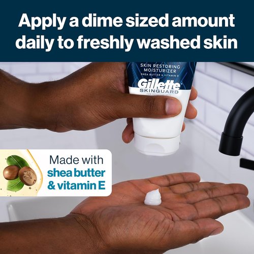 Gillette SkinGuard Face Moisturizer - Skin Restoring Formula with Shea Butter & Vitamin E | 3.4 oz