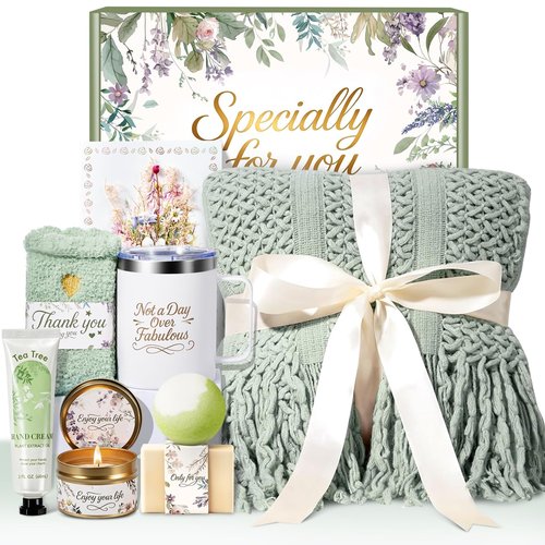 Birthday Gifts for Women Spa Care Package, Valentines Day Gifts for Her Mom Wife Girlfriend, Get Well Soon Gift Baskets Thinking of You Sympathy Gift Box for Friend, Sister, Grandma