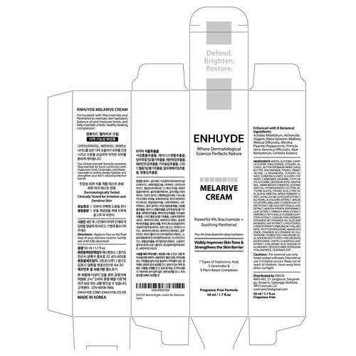 ENHUYDE Niacinamide 4% Brightening Cream for Dark Spots & Uneven Tone, Fragrance-Free Daily Face Moisturizer for Sensitive Skin, Korean Skincare (50ml / 1.7 fl. oz.)