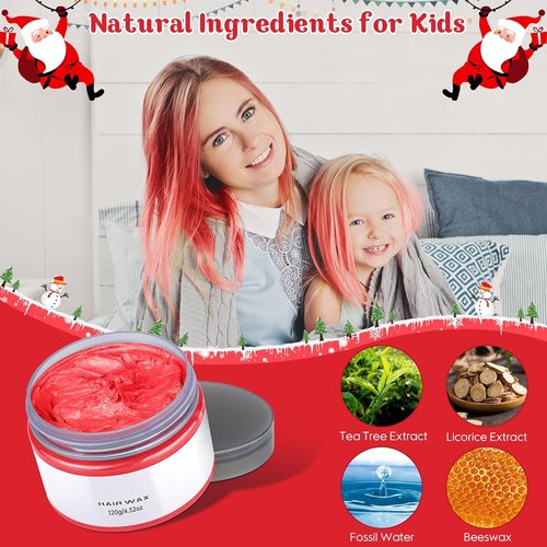 Skiennix Red Hair Dye - Temporary Color Chalk & Wax for Parties | Fun DIY for All Occasions