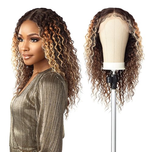 Sensationnel Butta Lace Wigs - Unit 19 Extra Wide 5 Inch Deep Parting Synthetic Preplucked Hairline Glueless Lacefront (BALAYAGESUNKISSED)