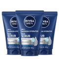 NIVEA MEN Face Scrub - Maximum Hydration Exfoliating Wash with Provitamin B5 & Aloe Vera | 4.4 Oz Tube, Pack of 3