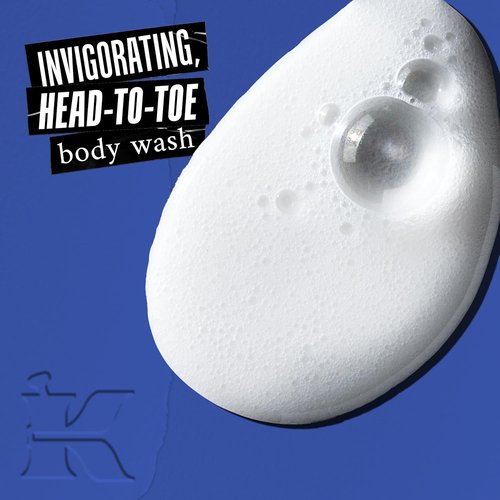 Kiehl's Body Fuel Energizing Body Wash & Shampoo for Men - Menthol, Caffeine & Vitamins, 16.9 Fl Oz