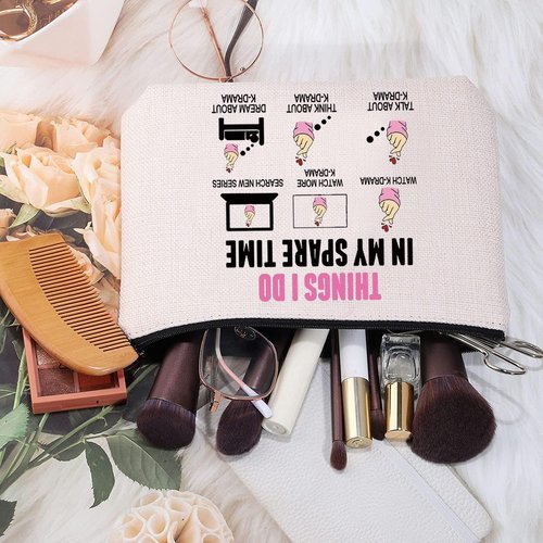 MEIKIUP Funny K-Drama Lover Gift Korean Merchandise Korean Drama Fan Gift K-Drama Women Makeup Bag (Watch K-DRAMA Bag)