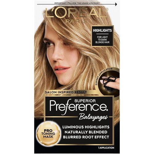 L'Oreal Paris Balayage Kit - At-Home Hair Dye for Stunning Highlights | Light to Dark Blonde, 1 Kit