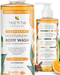 Tree to Tub Citrus Body Wash for Dry Skin & Sensitive Skin - pH Balanced Moisturizing Body Wash, Hydrating Sulfate Free Body Soap for Women & Men