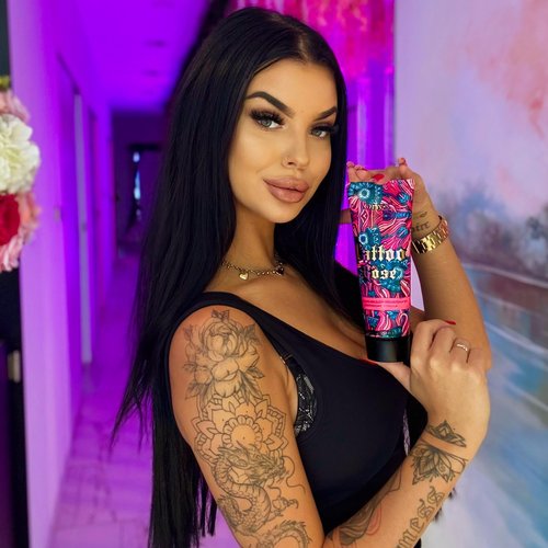 Tattoo Safe Tanning Bed Lotion - Indoor Dark Tanning Accelerator with Fade Protection | Tattoo Color Enhancer & Hydrating Skin Formula (Rose 8.5 Fl Oz)