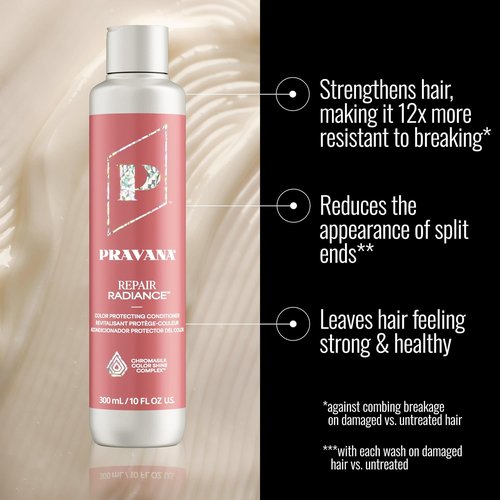 Pravana Repair Radiance Conditioner - Strengthens & Restores Damaged Color-Treated Hair | Vegan & Paraben-Free