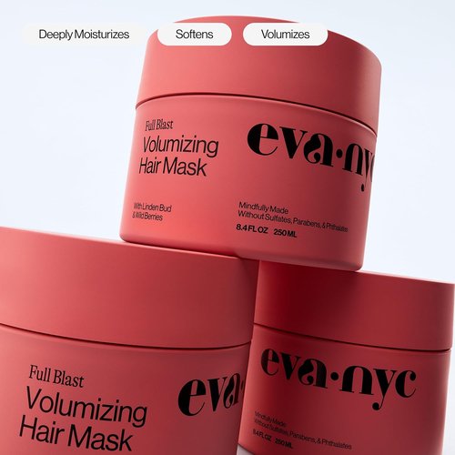 Eva NYC Volumizing Treatment Mask - Lightweight Deep Conditioning for Fine Hair - Vegan & Sulfate-Free - 8.4 fl oz