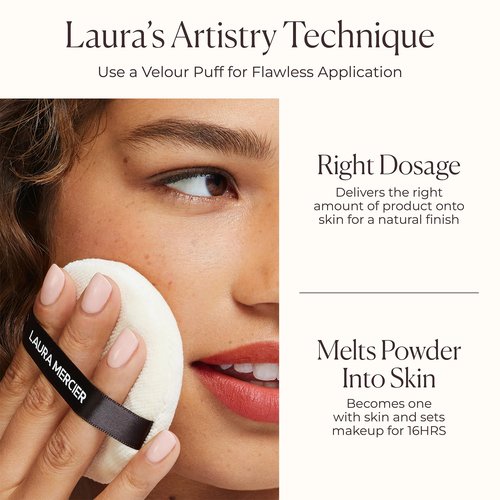 Laura Mercier Translucent Loose Talc-Free Setting Powder Ultra-Blur: Natural & Blurring Finish, For Normal to Dry + Mature Skin, Hyaluronic Acid Infused, Velour Puff Included, Holiday Gift Set